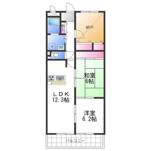 エミネンスコート｜大阪府貝塚市半田４丁目(賃貸マンション2SLDK・3階・65.22㎡)の写真 その2