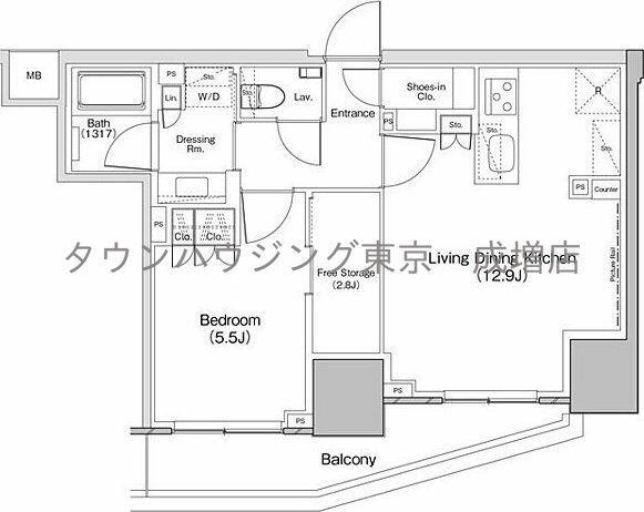 東京都板橋区大山東町(賃貸マンション1LDK・8階・48.90㎡)の写真 その2