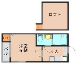 福岡県福岡市東区馬出４丁目（賃貸アパート1K・1階・19.91㎡） その2