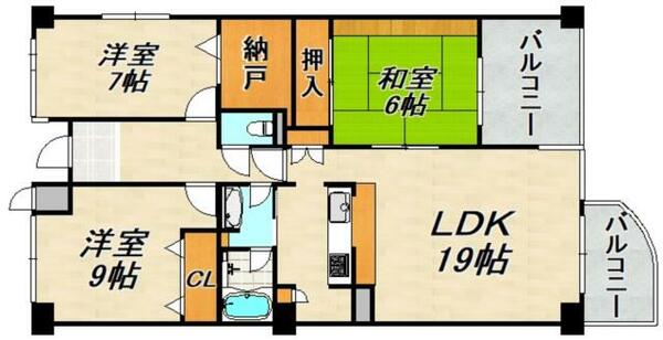 西神糀台ミオ｜兵庫県神戸市西区糀台４丁目(賃貸マンション3SLDK・3階・96.40㎡)の写真 その2