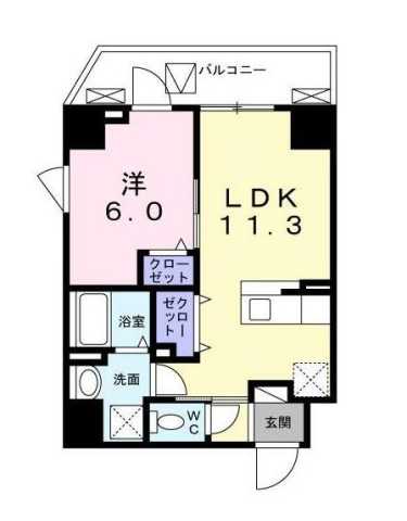 東京都渋谷区東３丁目(賃貸マンション1LDK・4階・41.83㎡)の写真 その2