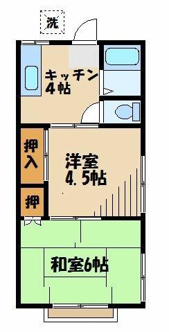埼玉県狭山市大字水野(賃貸アパート2K・2階・28.90㎡)の写真 その2