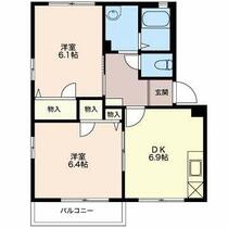 パークハウスこざくら  ｜ 新潟県新潟市中央区長潟２丁目（賃貸アパート2DK・2階・46.15㎡） その2