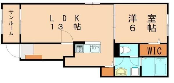 プロスペリティ岡垣Ⅱ｜福岡県遠賀郡岡垣町吉木西２丁目(賃貸アパート1LDK・1階・50.01㎡)の写真 その2