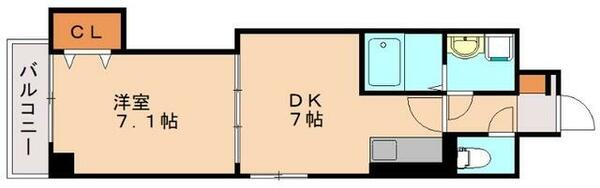 ペリカンハウス福重｜福岡県福岡市西区石丸４丁目(賃貸マンション1DK・2階・34.46㎡)の写真 その2