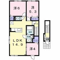 グッドファミリー 201 ｜ 北海道滝川市花月町２丁目（賃貸アパート3LDK・2階・66.85㎡） その2