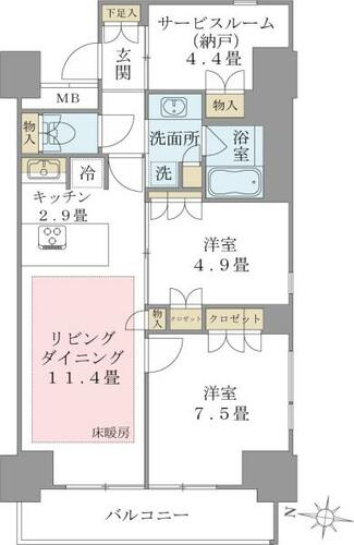 同じ建物の物件間取り写真 - ID:213106856113