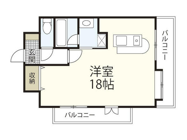 ニューワン河井ビル｜広島県広島市西区福島町１丁目(賃貸マンション1R・3階・41.60㎡)の写真 その2