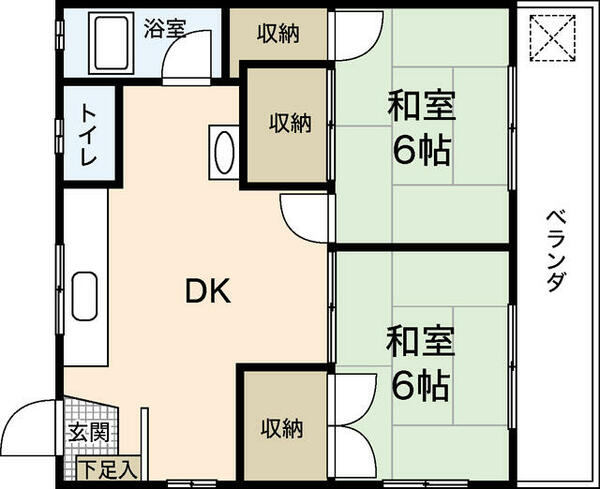 サンビレッジ 0301｜広島県東広島市西条町寺家(賃貸マンション2DK・3階・45.36㎡)の写真 その2