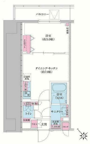 東京都杉並区上荻１丁目(賃貸マンション1DK・5階・31.50㎡)の写真 その2