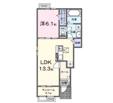 クルールＡ 101｜愛媛県西条市北条(賃貸アパート1LDK・1階・50.01㎡)の写真 その2