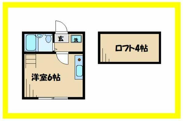 ソレイユ中原 101｜神奈川県川崎市中原区下小田中６丁目(賃貸アパート1R・1階・14.54㎡)の写真 その2