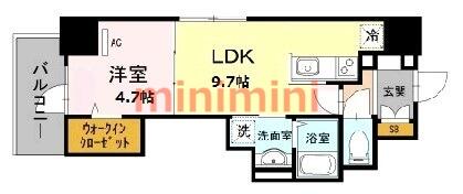 Ｄ’ＴＯＷＥＲ城北｜大阪府高槻市城北町１丁目(賃貸マンション1LDK・7階・34.68㎡)の写真 その2