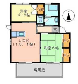 シャーメゾン江口Ａ棟 102｜愛媛県新居浜市江口町(賃貸アパート2LDK・1階・50.78㎡)の写真 その2