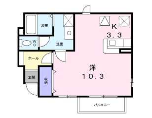 アルカンシェル庄内Ⅱ 103｜愛媛県新居浜市庄内町４丁目(賃貸アパート1K・1階・35.25㎡)の写真 その2