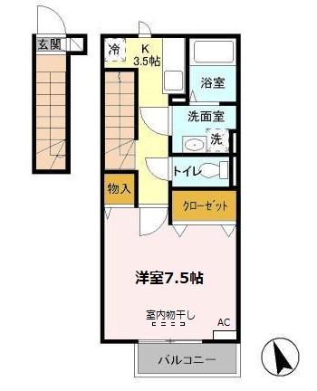 東京都世田谷区上北沢５丁目(賃貸アパート1K・2階・31.15㎡)の写真 その2