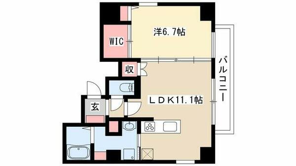 フローラル泉Ⅱ 701｜愛知県名古屋市東区泉２丁目(賃貸マンション1LDK・7階・48.37㎡)の写真 その2