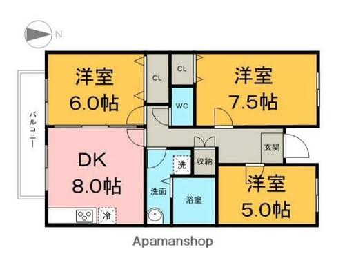 同じ建物の物件間取り写真 - ID:240028592781