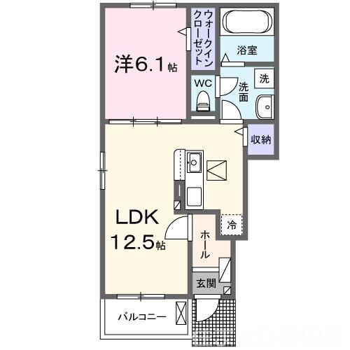 ルミエール｜愛知県みよし市東蜂ヶ池(賃貸アパート1LDK・1階・44.70㎡)の写真 その2