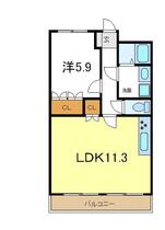 ミルフィオリ２ 202 ｜ 兵庫県加古川市別府町新野辺（賃貸アパート1LDK・2階・41.04㎡） その2