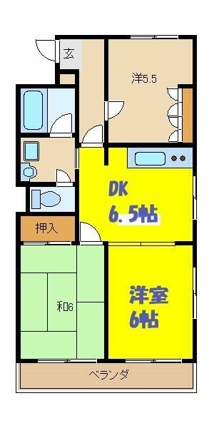 千葉県浦安市富士見５丁目(賃貸マンション3DK・4階・57.70㎡)の写真 その2