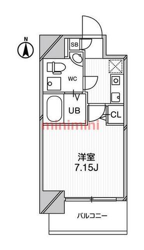 大阪府吹田市江坂町１丁目（マンション）の賃貸物件の間取り