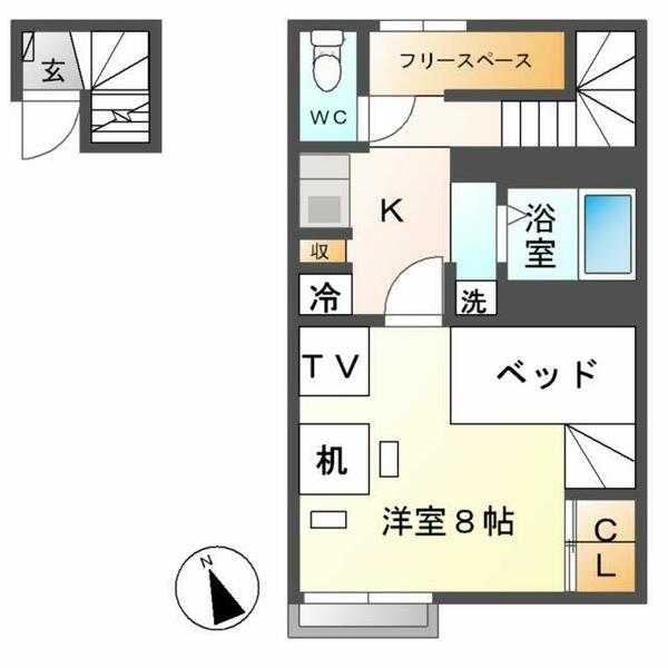 レオパレスくらち 204｜岐阜県美濃加茂市太田町(賃貸アパート1K・2階・26.08㎡)の写真 その2