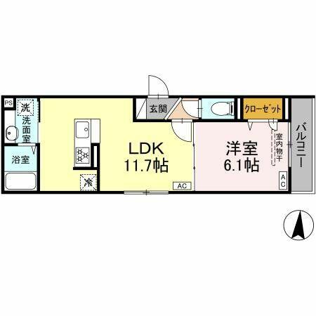 アーバンライフ 201｜神奈川県川崎市高津区新作３丁目(賃貸アパート1LDK・2階・40.46㎡)の写真 その2