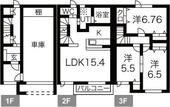 札幌市西区二十四軒四条７丁目 3階建 築7年のイメージ