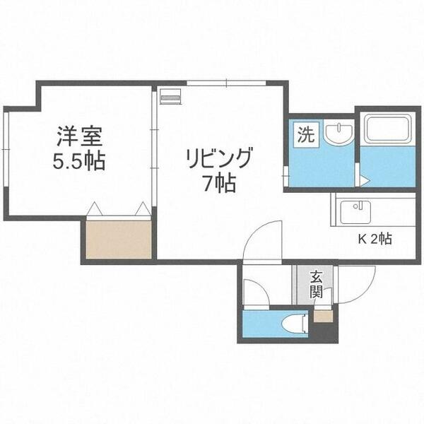 北海道札幌市中央区南四条西１５丁目(賃貸マンション1LDK・5階・32.41㎡)の写真 その2