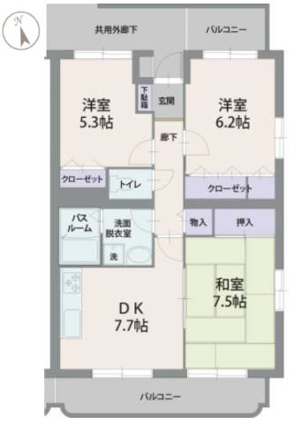 同じ建物の物件間取り写真 - ID:222016024836