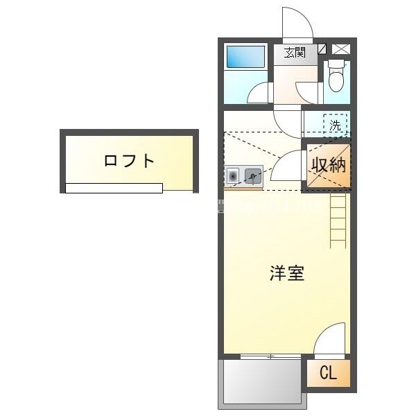 セザンヌ南栄 101｜愛知県豊橋市南栄町字蟹原(賃貸アパート1R・1階・25.77㎡)の写真 その2