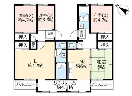 同じ建物の物件間取り写真 - ID:228048994662