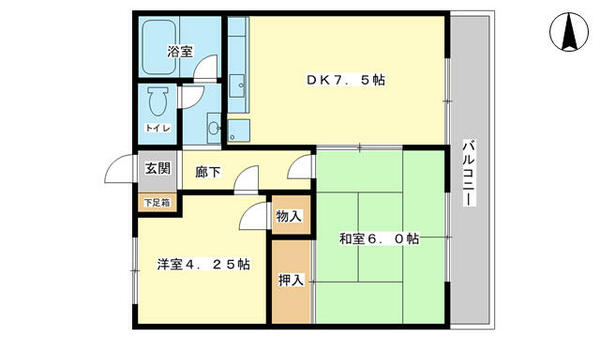 塚本ハイツ 202｜兵庫県姫路市北夢前台１丁目(賃貸アパート2DK・2階・41.73㎡)の写真 その2