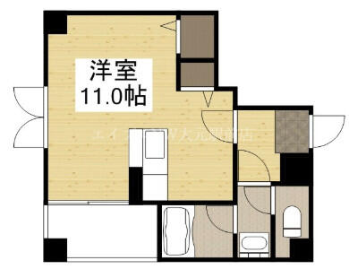 ｈｉｇｈｓ　ｔｏｐ表町｜岡山県岡山市北区表町３丁目(賃貸マンション1R・7階・28.18㎡)の写真 その2