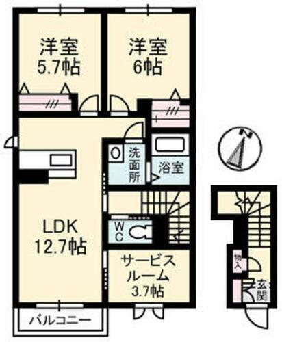 同じ建物の物件間取り写真 - ID:238007326311