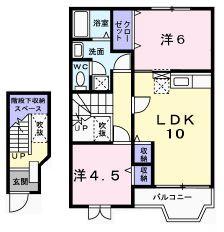 兵庫県姫路市飾磨区城南町１丁目(賃貸アパート2LDK・2階・58.12㎡)の写真 その2