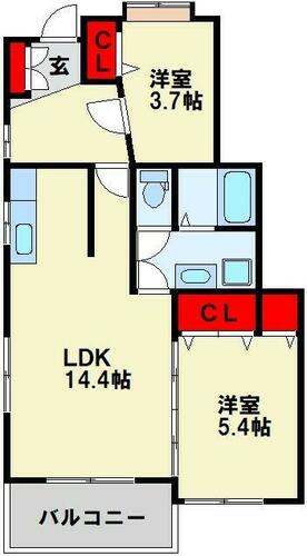 同じ建物の物件間取り写真 - ID:240028451300