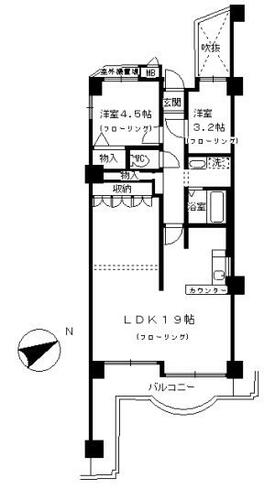 南海住吉清水丘グリーンコート316の間取り