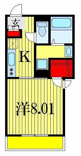 フォルスＸ 206｜千葉県船橋市海神１丁目(賃貸マンション1K・2階・26.25㎡)の写真 その2