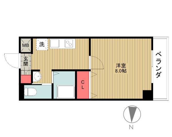 サンヒルズ新瑞橋 403｜愛知県名古屋市瑞穂区土市町２丁目(賃貸マンション1K・4階・24.71㎡)の写真 その2