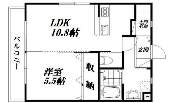 静岡県浜松市中央区有玉北町(賃貸マンション1LDK・2階・42.00㎡)の写真 その2