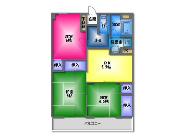 仁栄マンションⅠ｜静岡県三島市谷田(賃貸マンション3DK・3階・52.17㎡)の写真 その1