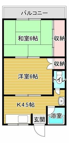 岩内マンション 8｜和歌山県御坊市岩内(賃貸アパート2K・2階・36.00㎡)の写真 その2