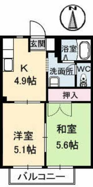 エーデルＩ A0202｜鳥取県鳥取市正蓮寺(賃貸アパート2K・2階・35.40㎡)の写真 その2