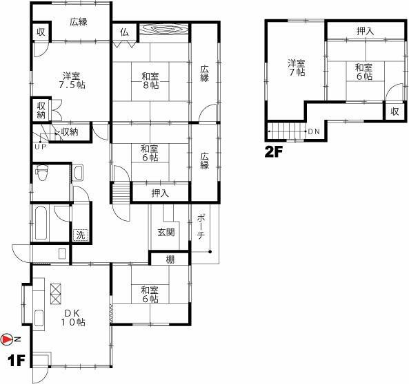 富山県富山市の一戸建て | 690万円 | 6DK | 223.34m² | Akiyama house finder