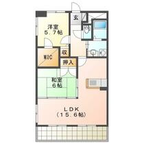 ベルドミール豊川  ｜ 愛知県豊川市中条町道下（賃貸マンション2LDK・4階・65.98㎡） その2