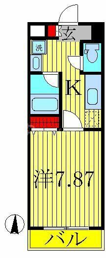 オアゾ桜台 311｜千葉県柏市桜台(賃貸マンション1K・3階・24.87㎡)の写真 その2
