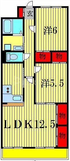 コンフォート 303｜東京都葛飾区奥戸６丁目(賃貸マンション2LDK・3階・60.01㎡)の写真 その2