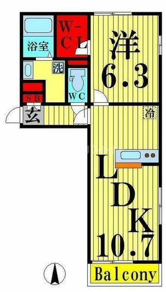Ｂａｌｍｙ　Ｈｏｕｓｅ 101｜東京都足立区皿沼３丁目(賃貸アパート1LDK・1階・42.00㎡)の写真 その2